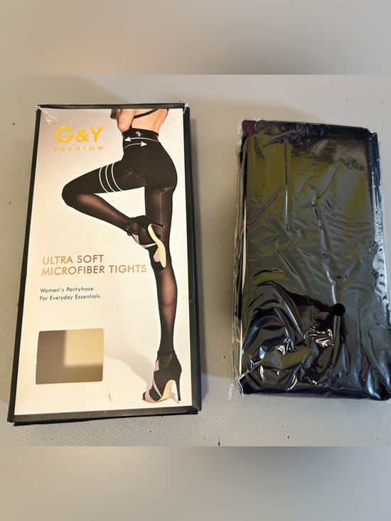 G&Y Fashion Accessories - G&Y Fashion Ultra Soft Black Microfiber Tights Pantyhose 2-Pack Size XL